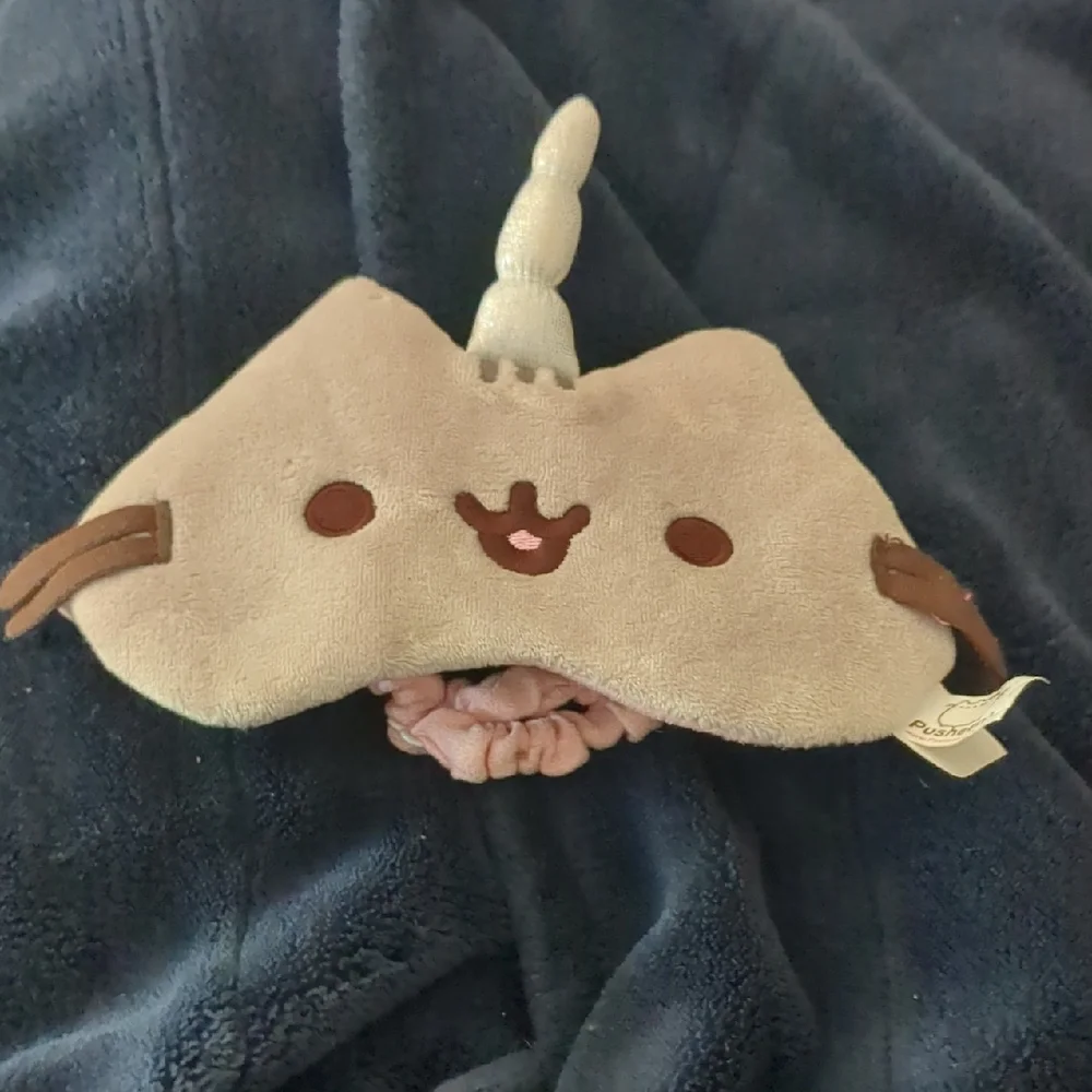 Pusheen Kids Sleep Mask Plush Narwhal Light Pink Tan